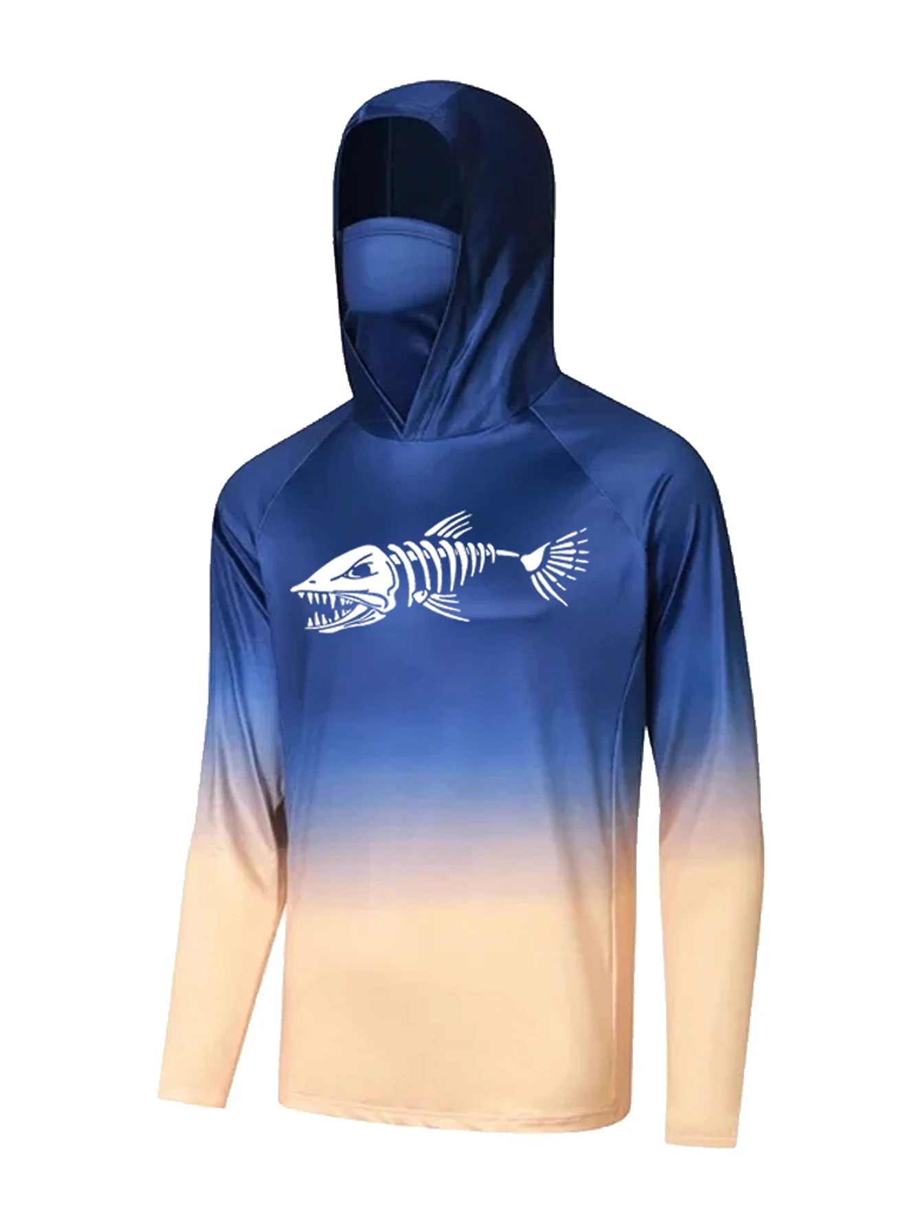 Unisex Blue Gradient Fishing H - Fishing Shirt Uv Protection 评论和价格