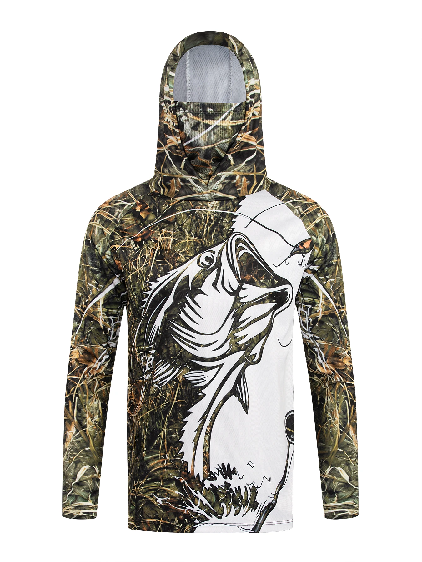 Men Hooded Fishing Shirt Long  - Fishing Shirt Uv Protection 评论和价格