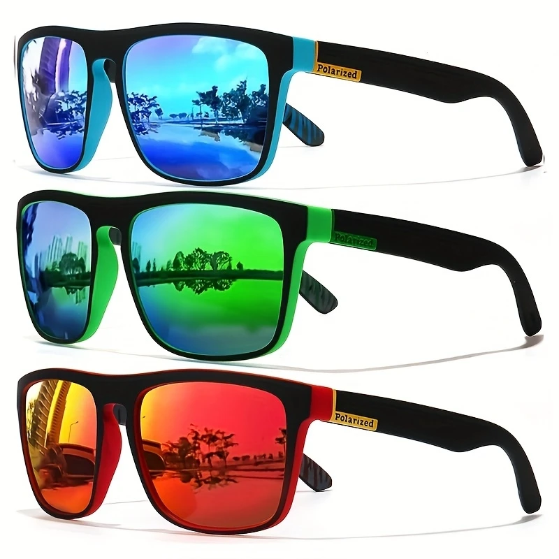 1/3PCS Vintage Square High End - Fishing Sunglasses Polarized 评论和价格