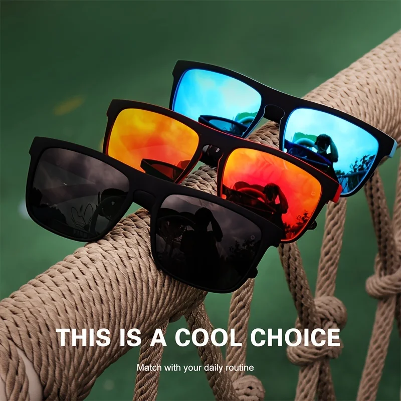 1/3PCS Vintage Square High End - Fishing Sunglasses Polarized 评论和价格