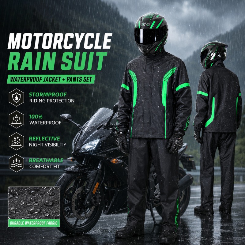 Motorcycle Rain Suit Waterproo - Fishing Rain Suit 评论和价格
